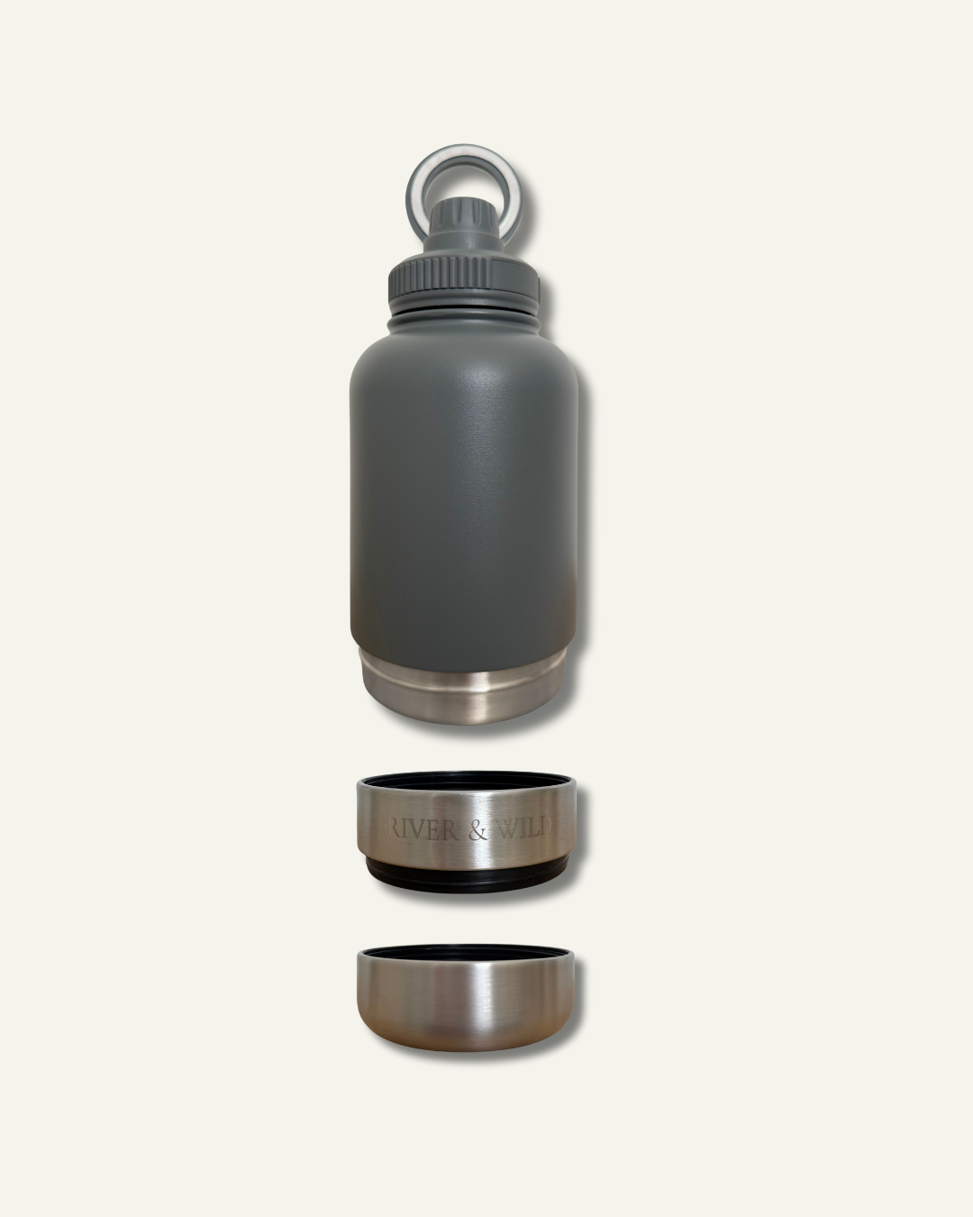 BARK & BOTTLE 3-in-1 Pet Travel Bottle - Ashstone