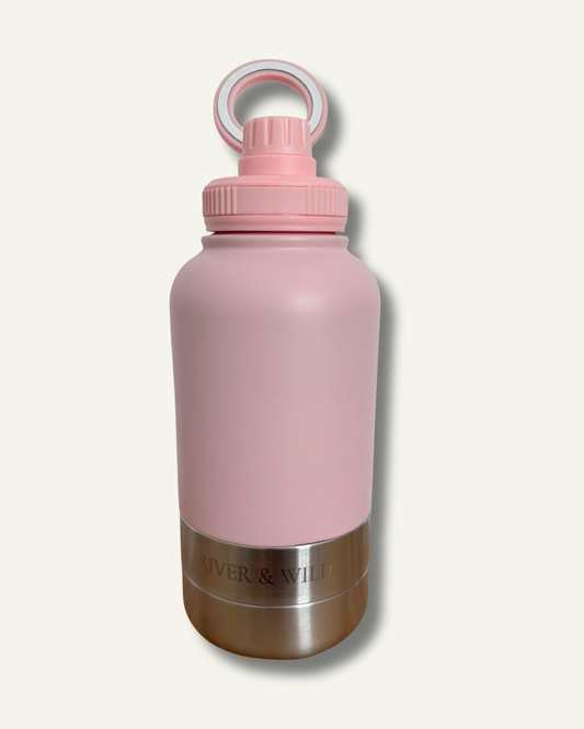BARK & BOTTLE 3-in-1 Pet Travel Bottle - Blossom