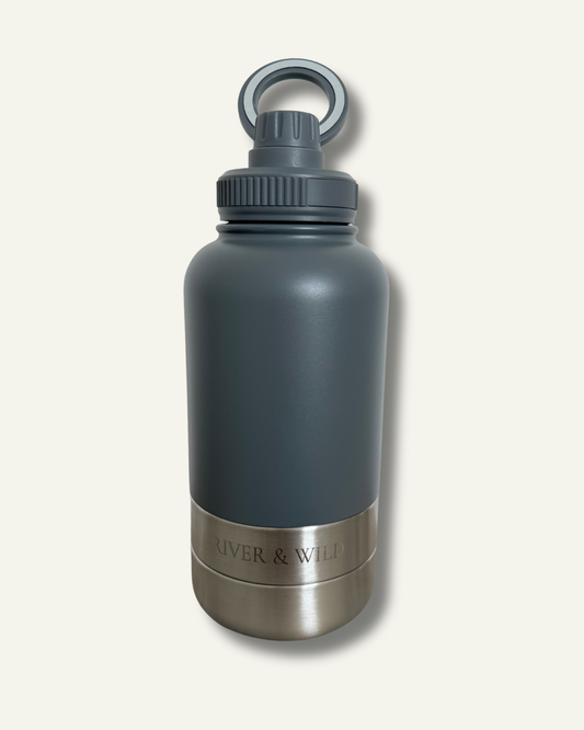 BARK & BOTTLE 3-in-1 Pet Travel Bottle - Ashstone