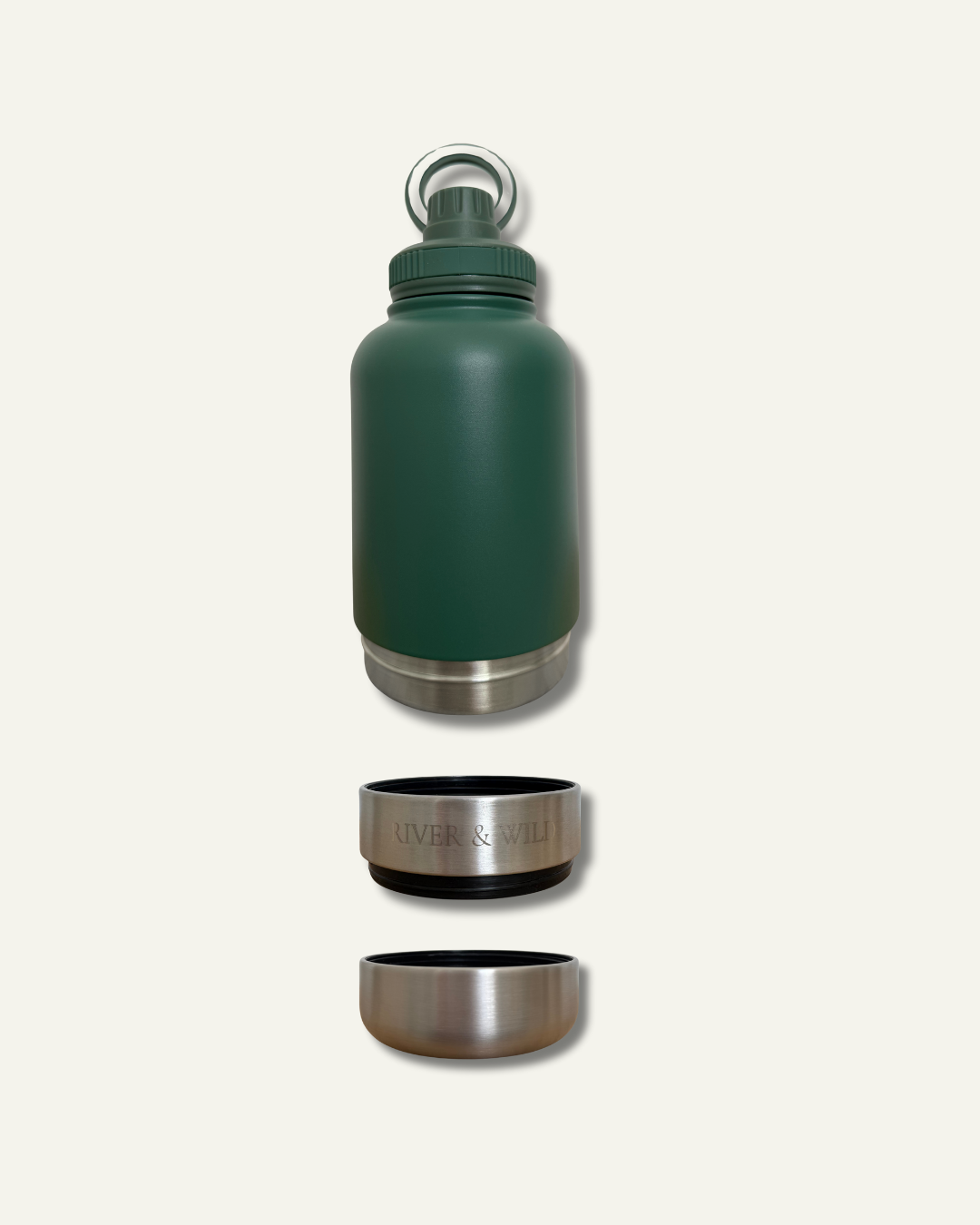 BARK & BOTTLE 3-in-1 Pet Travel Bottle - Evergreen