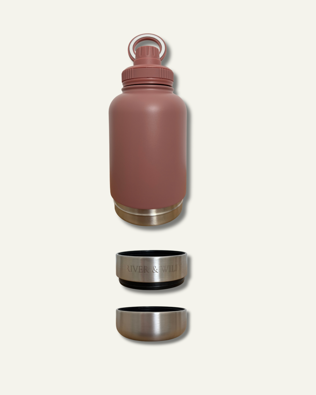 BARK & BOTTLE 3-in-1 Pet Travel Bottle - Rosewood